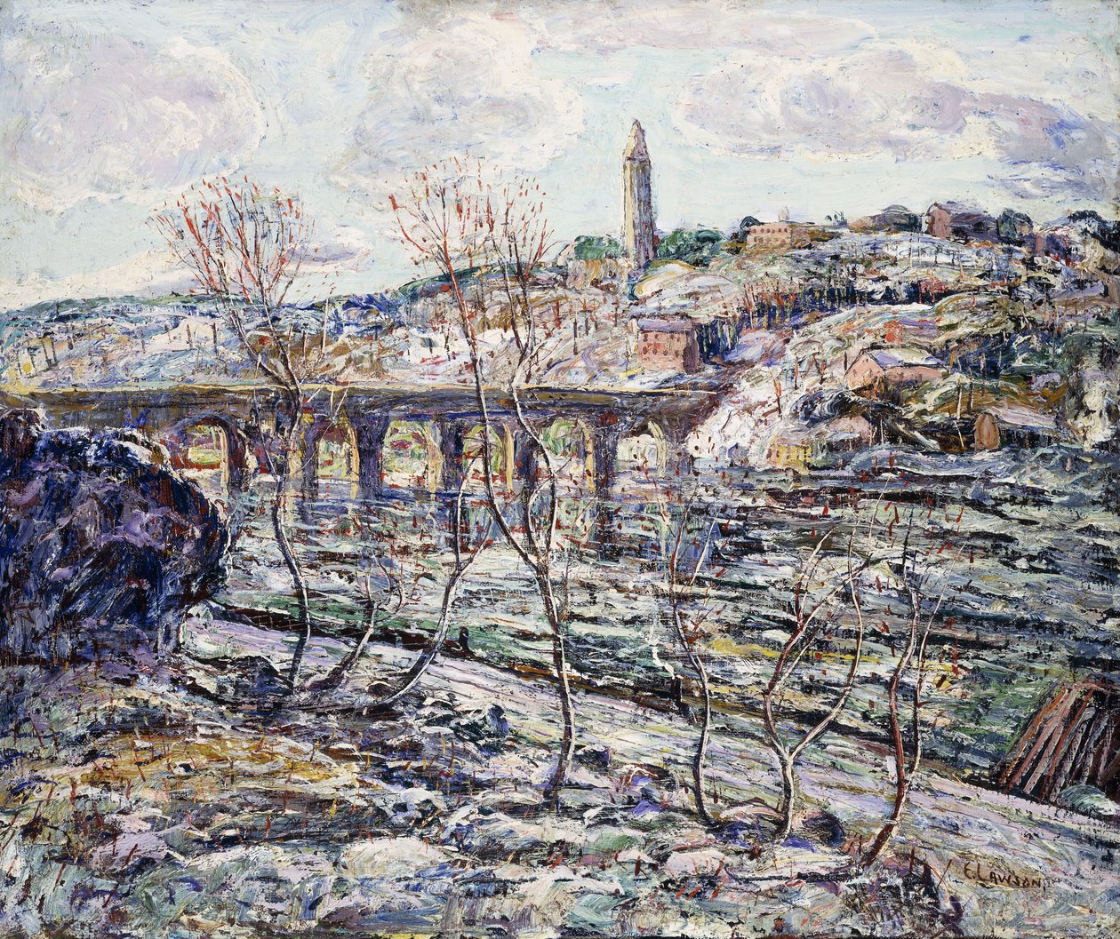 Most na rzece Harlem autorstwa Ernest Lawson