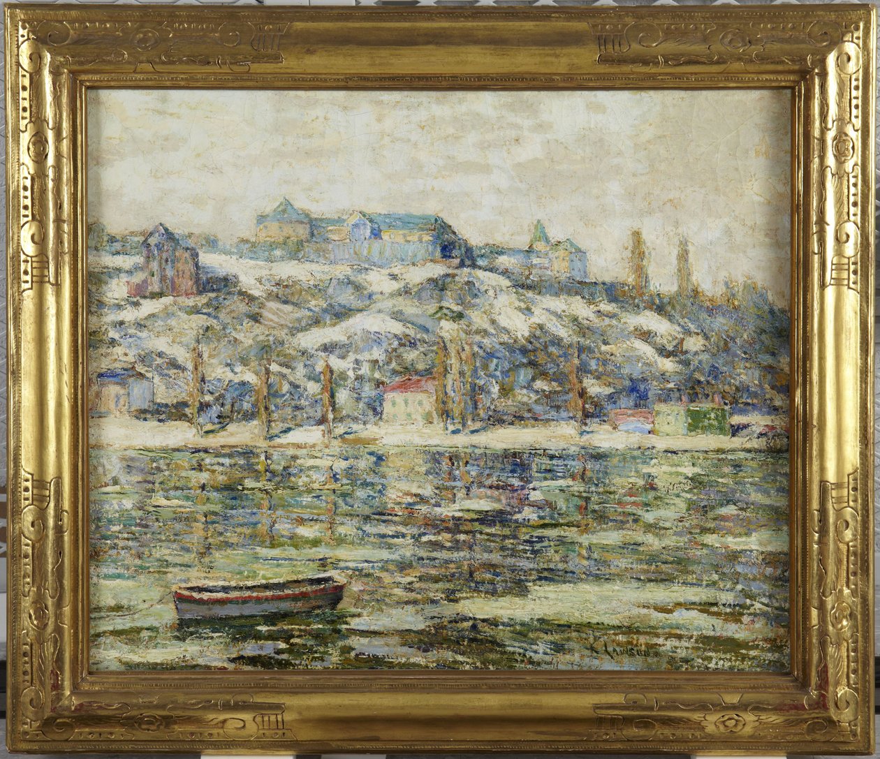 Rzeka Harlem w śniegu autorstwa Ernest Lawson