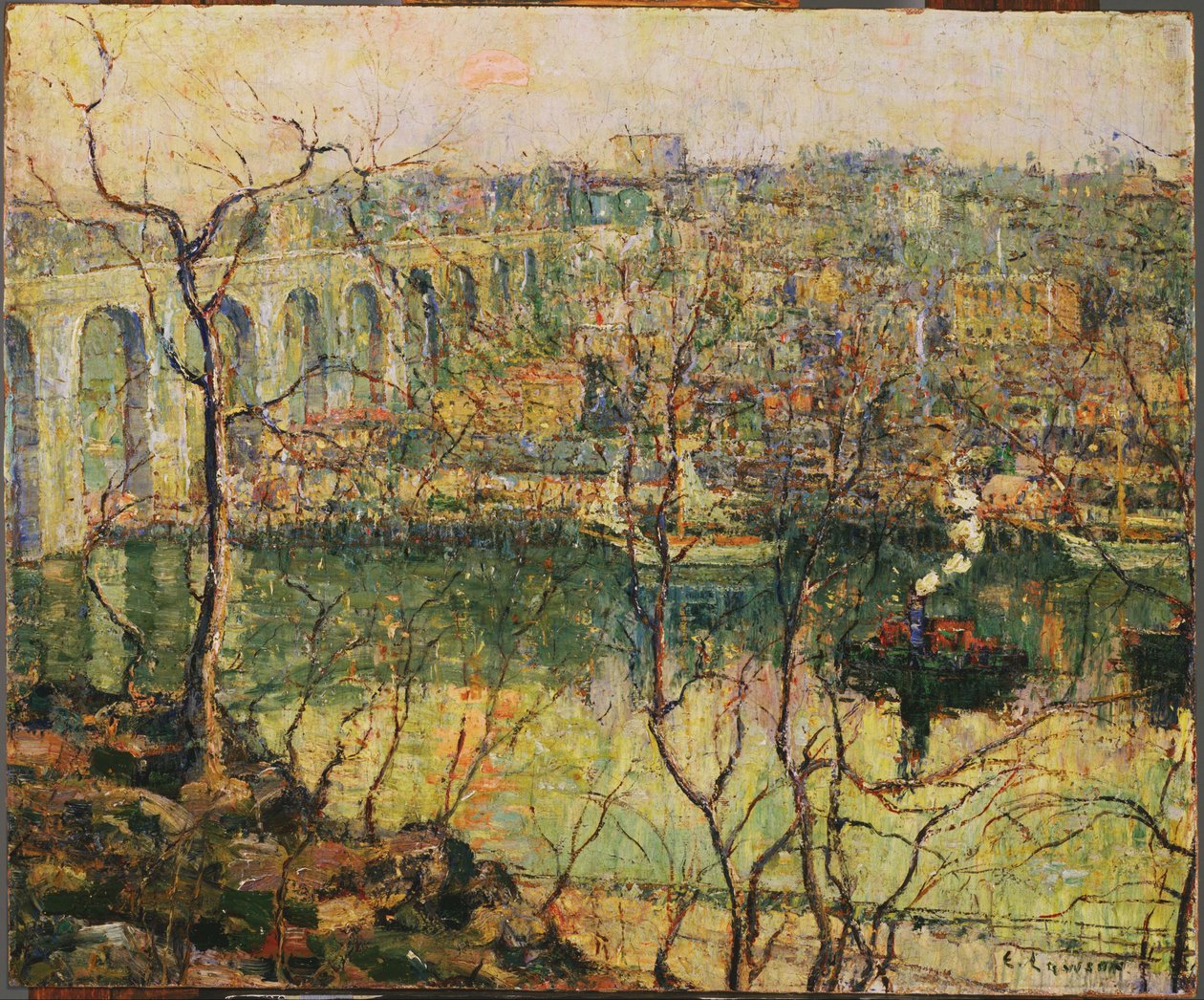 High Bridge - Wczesny księżyc autorstwa Ernest Lawson
