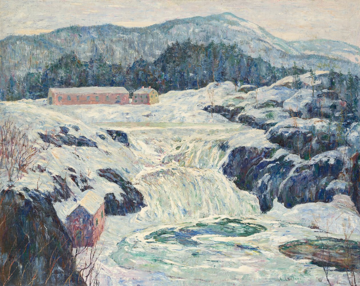 Skute lodem wodospady autorstwa Ernest Lawson