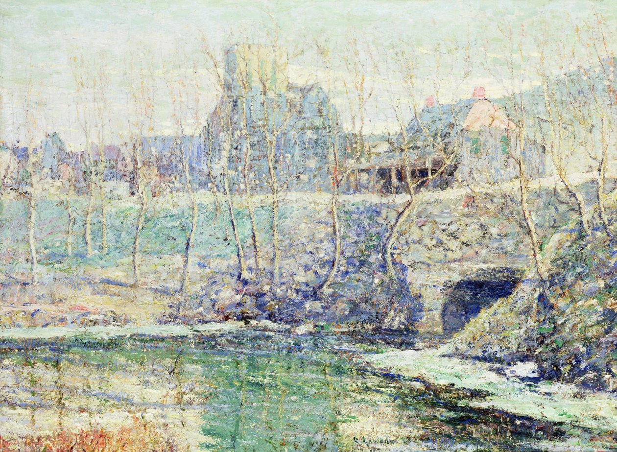 Mglisty dzień w marcu autorstwa Ernest Lawson