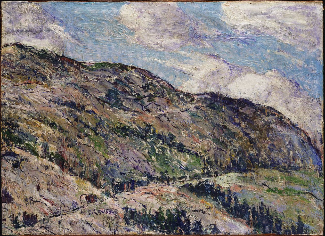 Górska scena - Wzgórza we mgle autorstwa Ernest Lawson