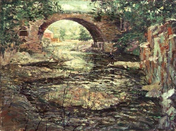 Stary Kamienny Most (olej na płótnie) autorstwa Ernest Lawson