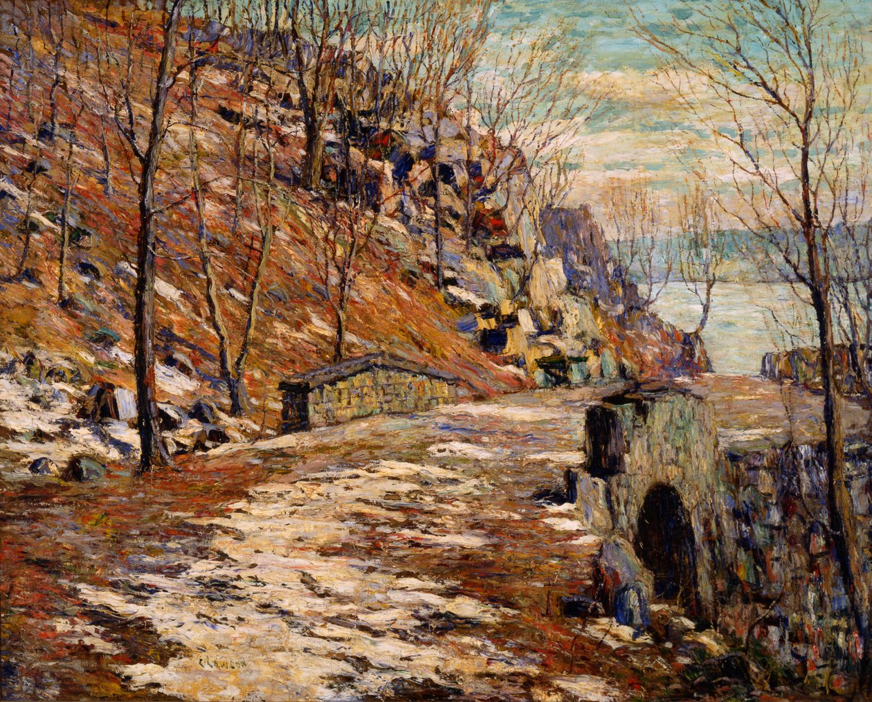 Droga w dół palisady autorstwa Ernest Lawson