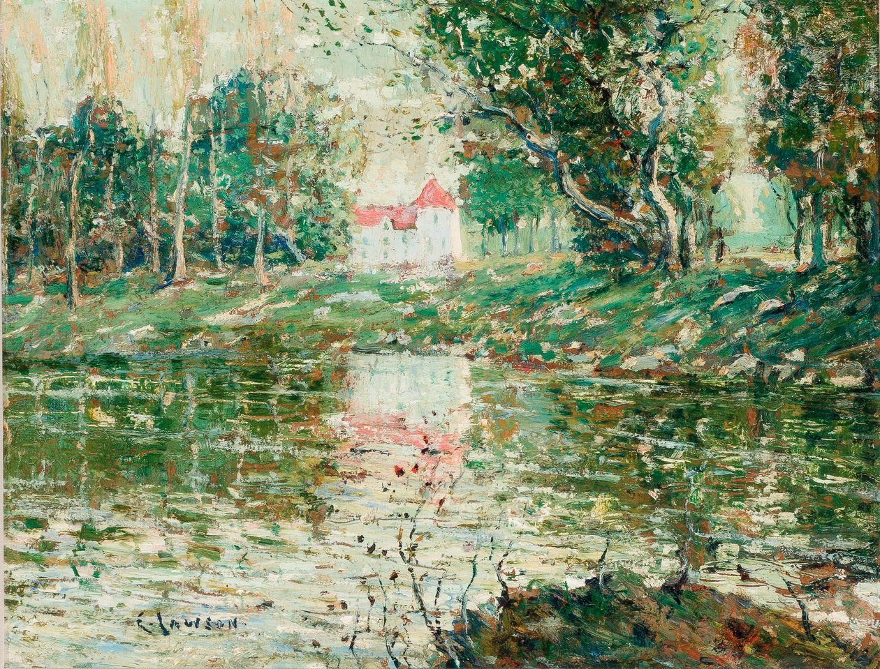 Staw młyński autorstwa Ernest Lawson