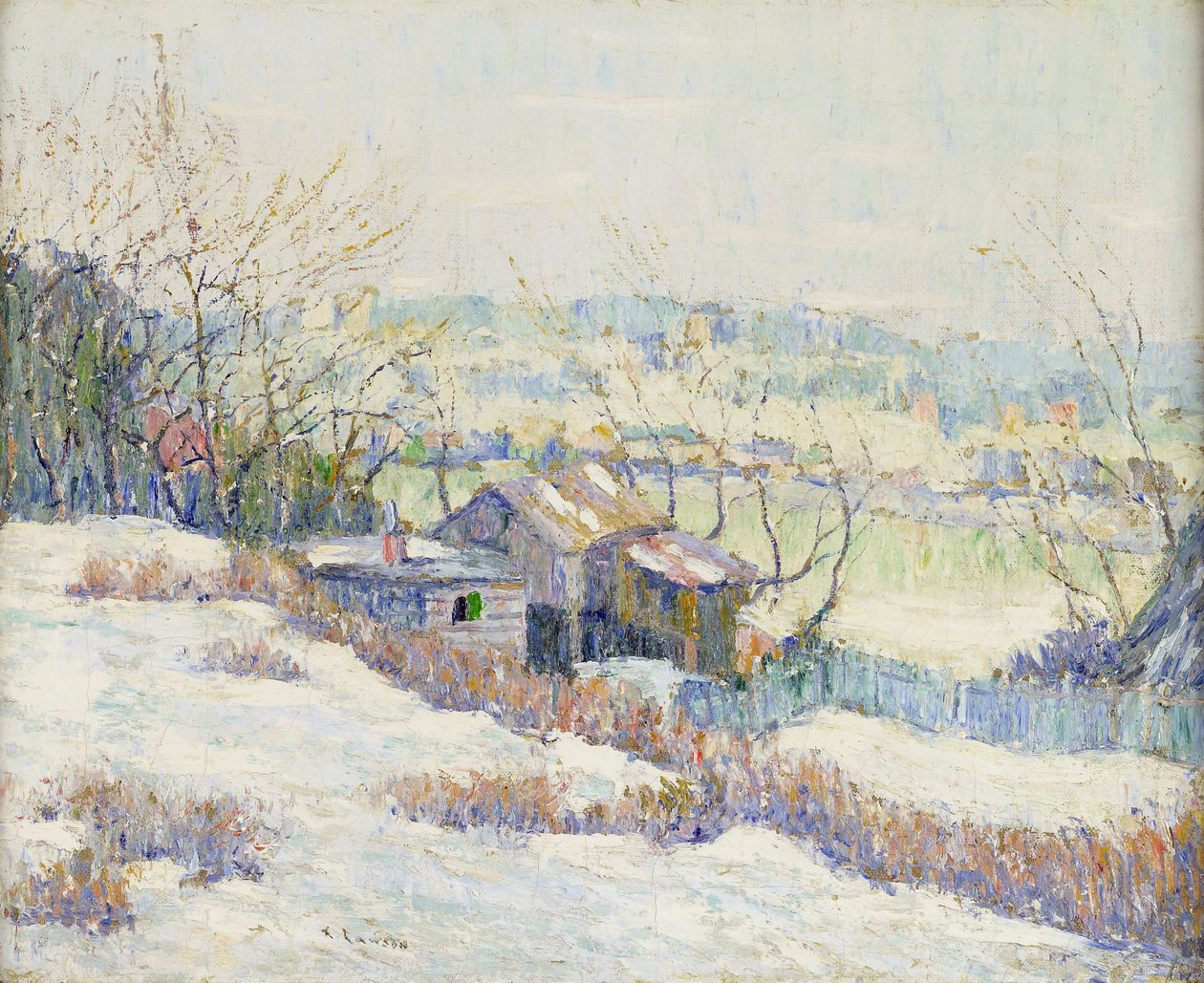 Górny bieg rzeki Harlem autorstwa Ernest Lawson