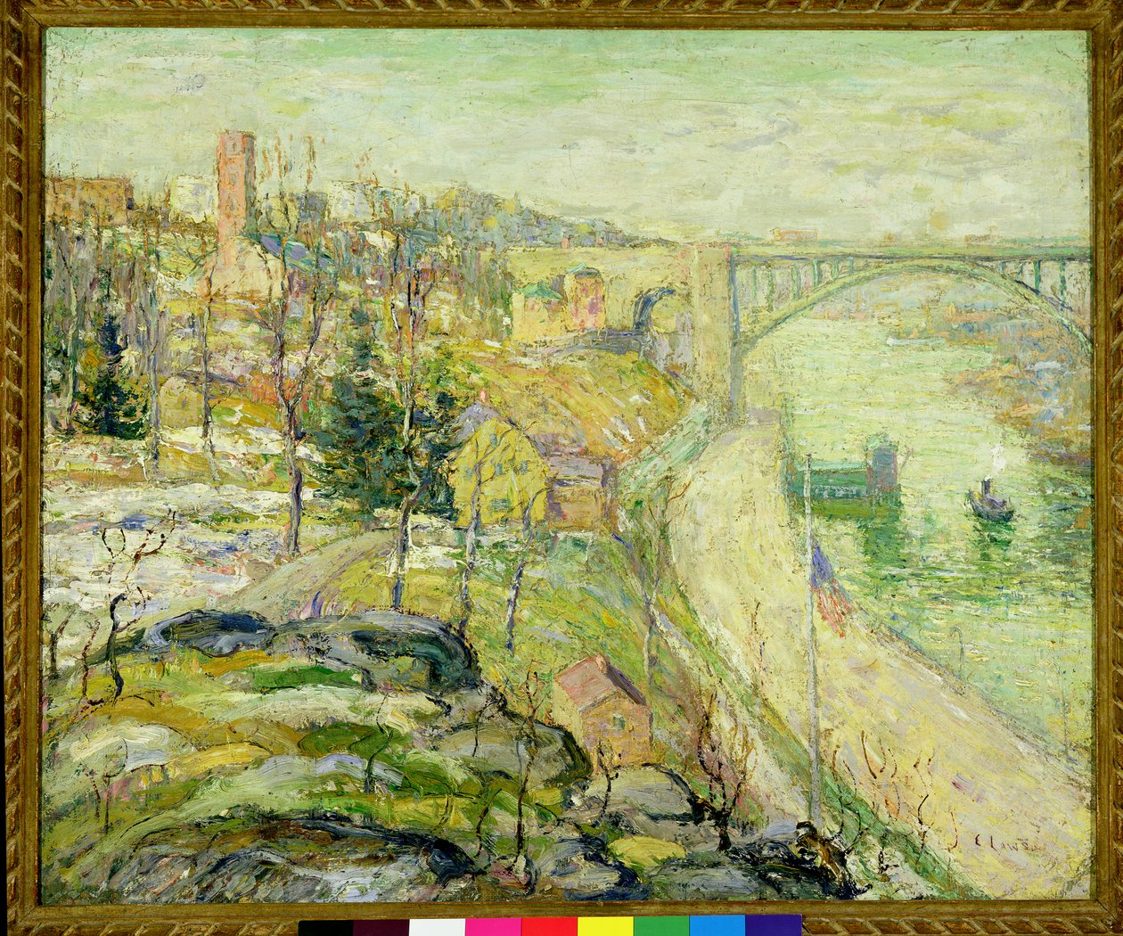 Most Waszyngtona, Nowy Jork, ok. 1915-25 (olej na płótnie) autorstwa Ernest Lawson