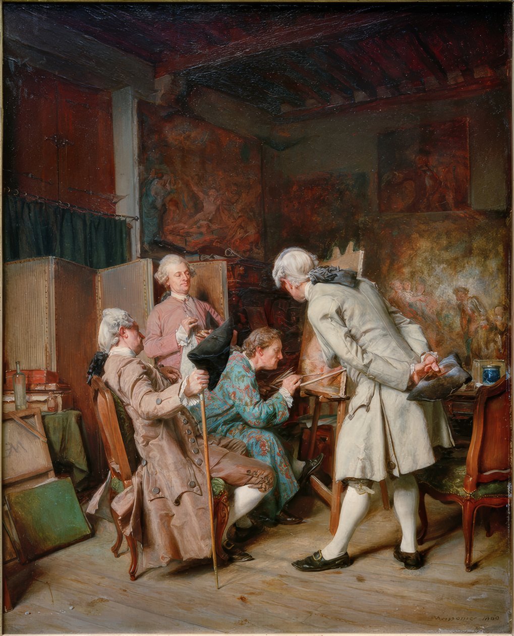 Miłośnicy malarstwa autorstwa Ernest Meissonier