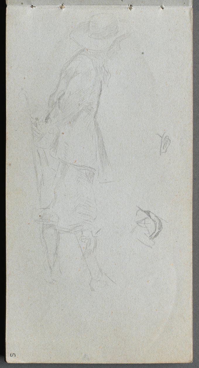 Szkicownik, strona 05: Studium postaci. autorstwa Ernest Meissonier