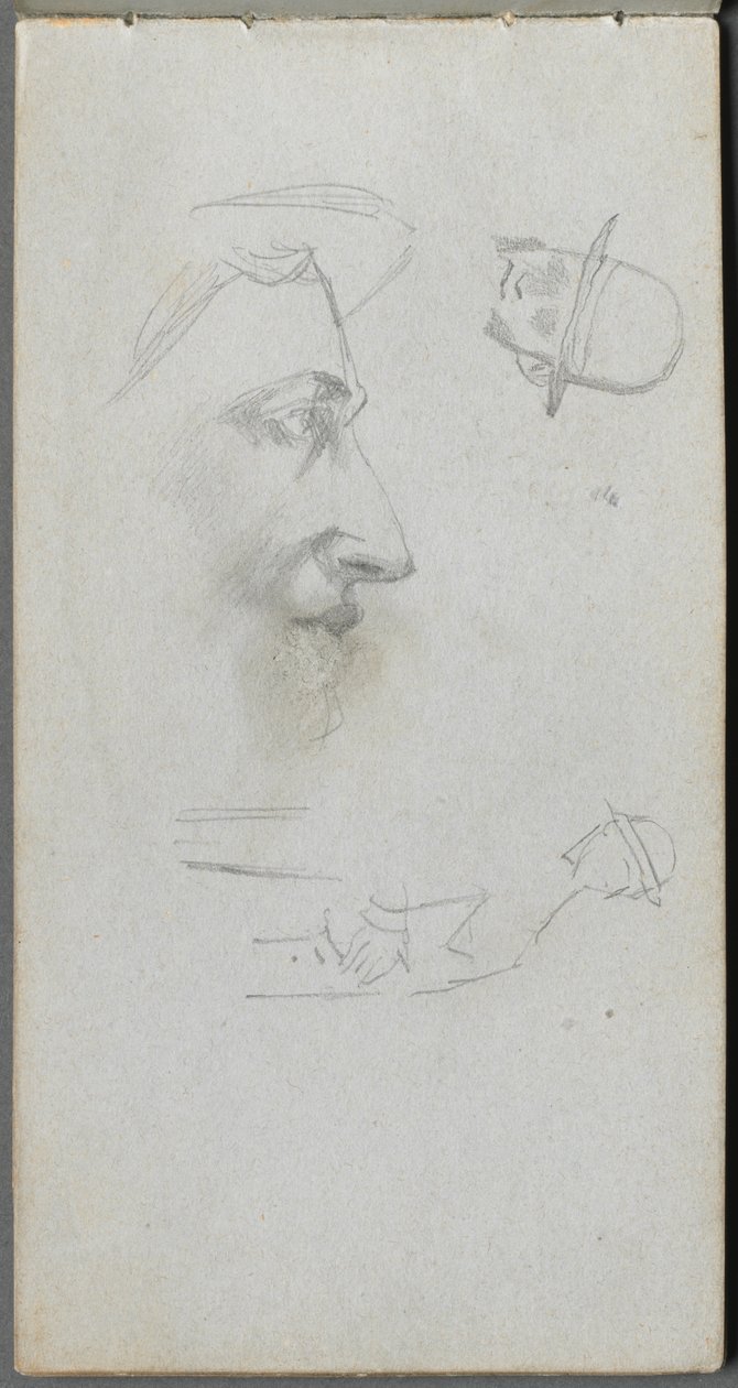 Szkicownik, strona 14: Figury. autorstwa Jean Louis Ernest Meissonier