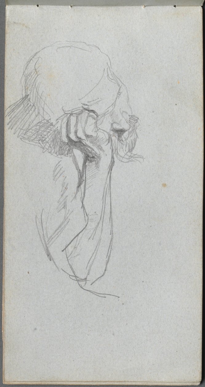 Szkicownik, strona 16: Figura melancholii . autorstwa Jean Louis Ernest Meissonier