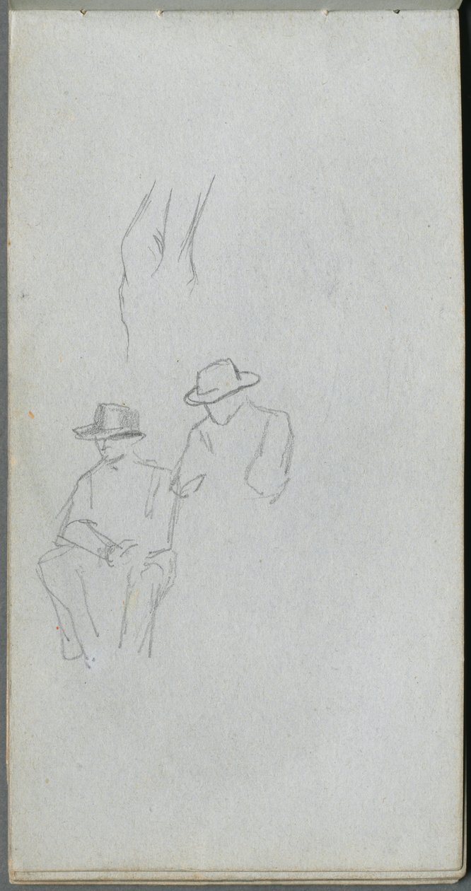 Szkicownik, strona 32: Studium postaci. autorstwa Jean Louis Ernest Meissonier