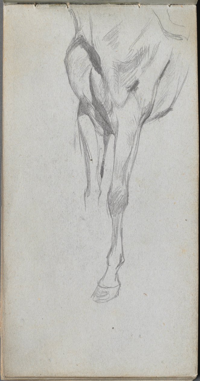 Szkicownik, strona 48: Studium konia. autorstwa Jean Louis Ernest Meissonier