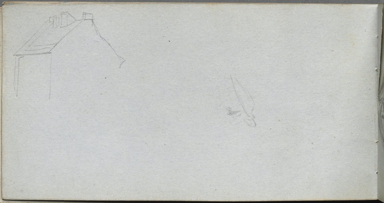 Szkicownik, strona 54: Studium architektury. autorstwa Jean Louis Ernest Meissonier