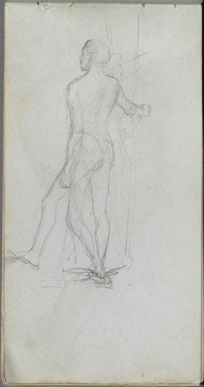 Szkicownik, s. 60: Studium nagich mężczyzn. autorstwa Jean Louis Ernest Meissonier