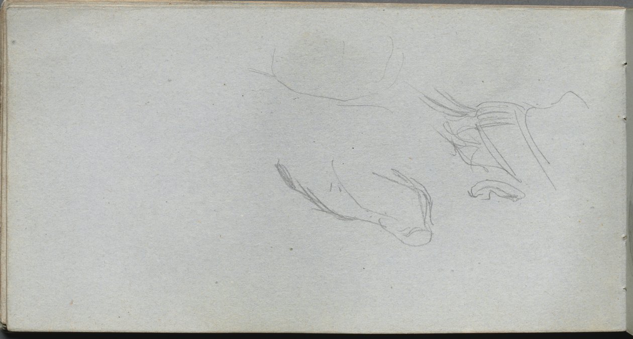 Szkicownik, strona 72: Studium postaci. autorstwa Jean Louis Ernest Meissonier