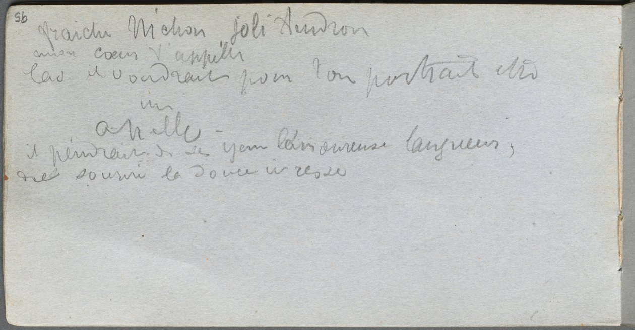 Szkicownik, strona 95: Notatki. autorstwa Jean Louis Ernest Meissonier