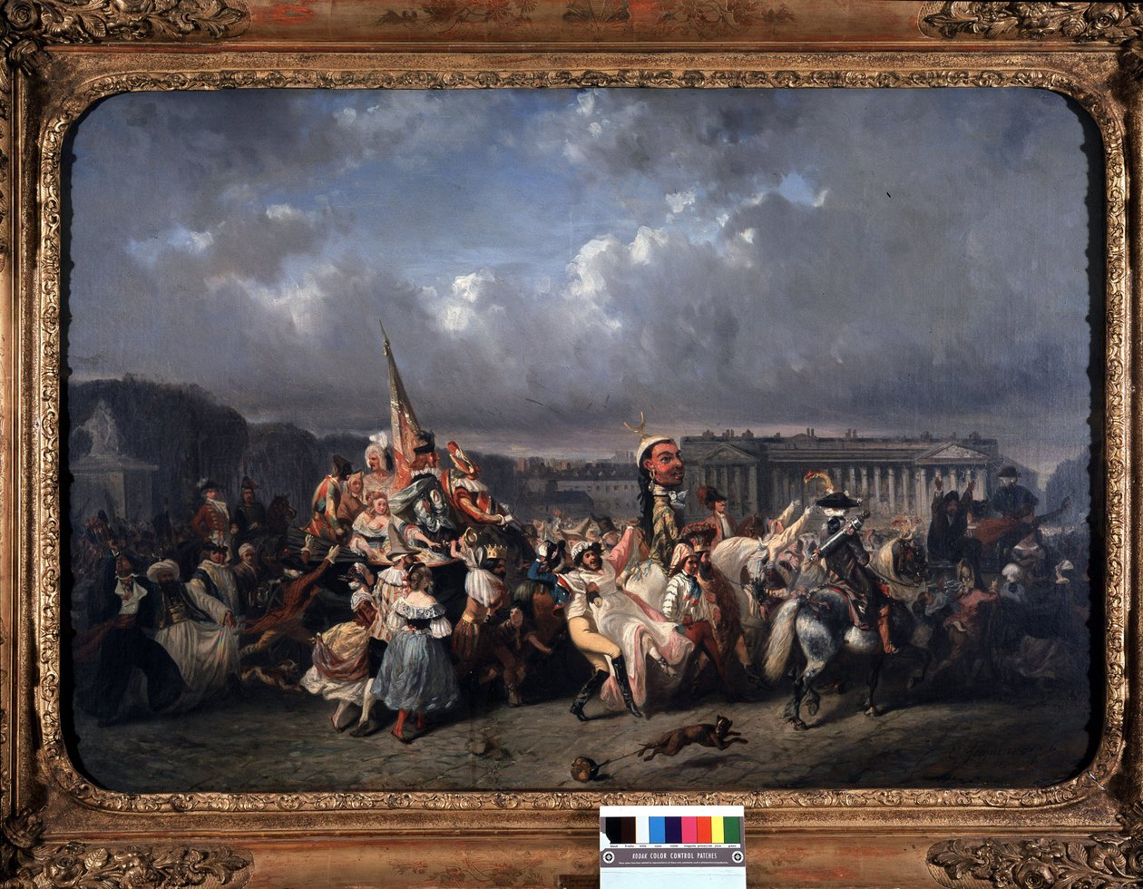 Karnawał, Place de la Concorde – przy Seigneurgens, Carnavalet Museum autorstwa Ernest Seigneurgens