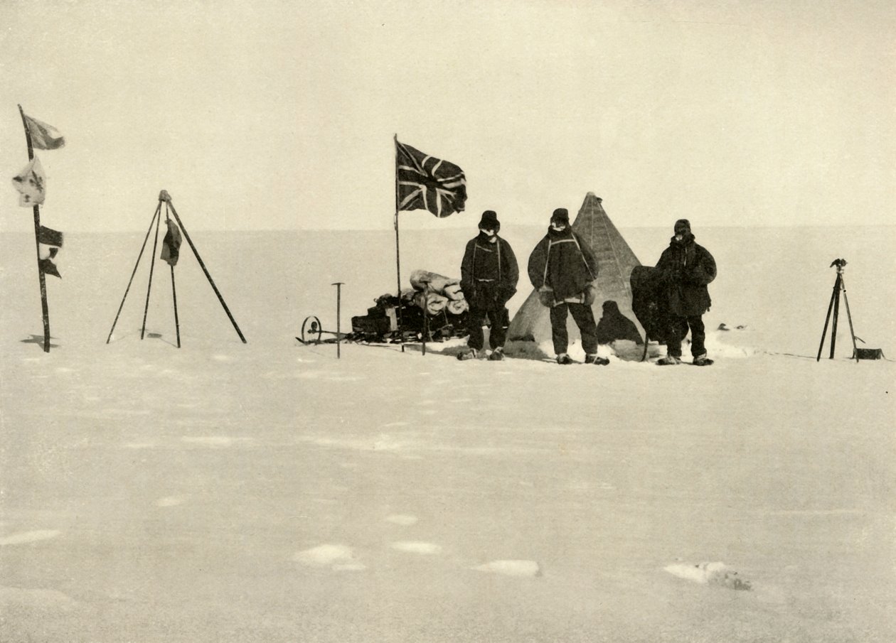 „Obóz bożonarodzeniowy na płaskowyżu”, grudzień 1908, 1909 autorstwa Ernest Shackleton
