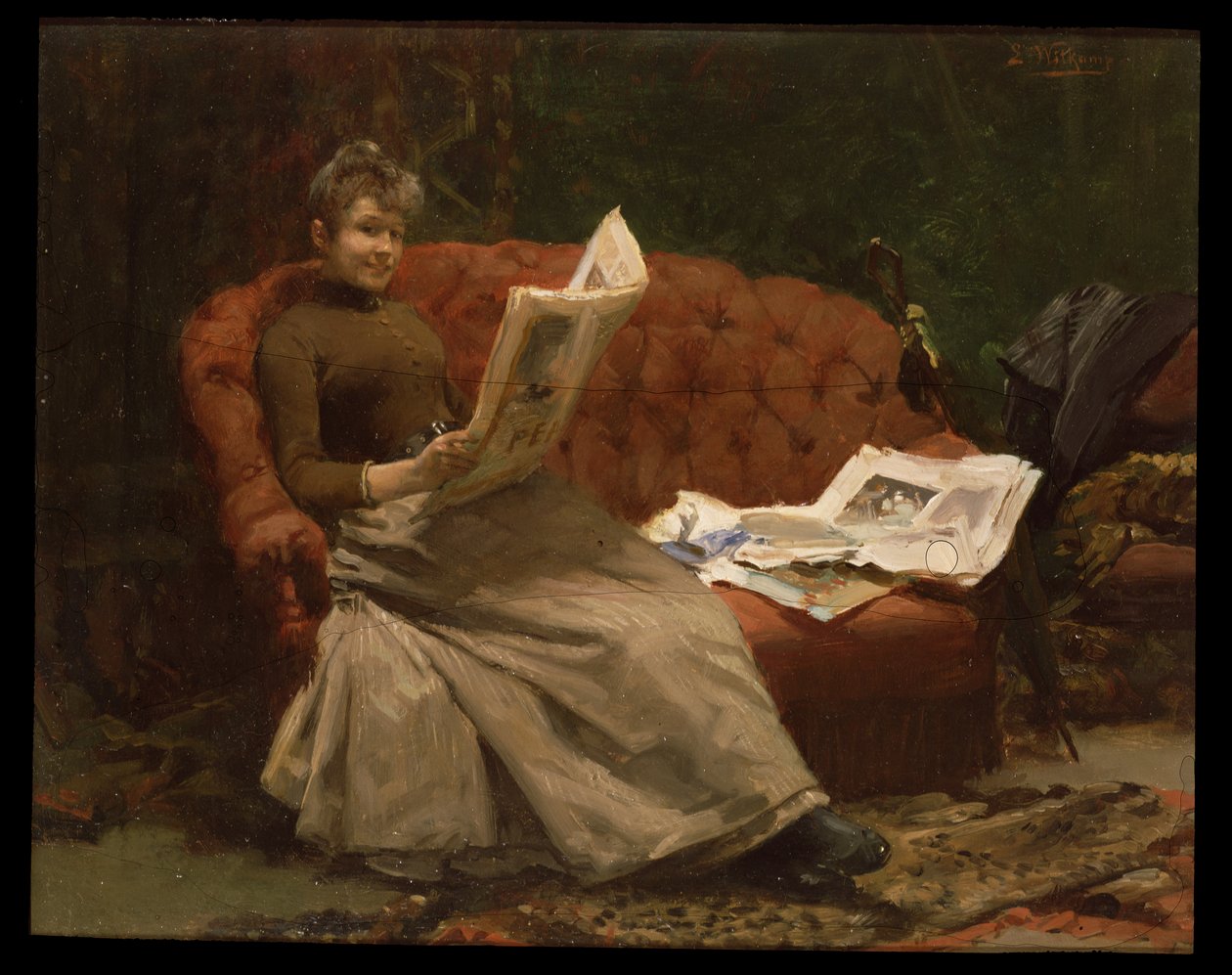 Pani czytająca autorstwa Ernest Sigismund Witkamp