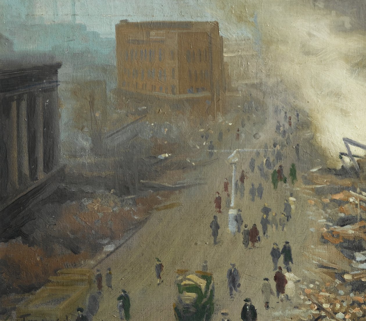 Nowy porządek w Europie, zbombardowany Coventry listopad 1940, 1940 autorstwa Ernest Townsend