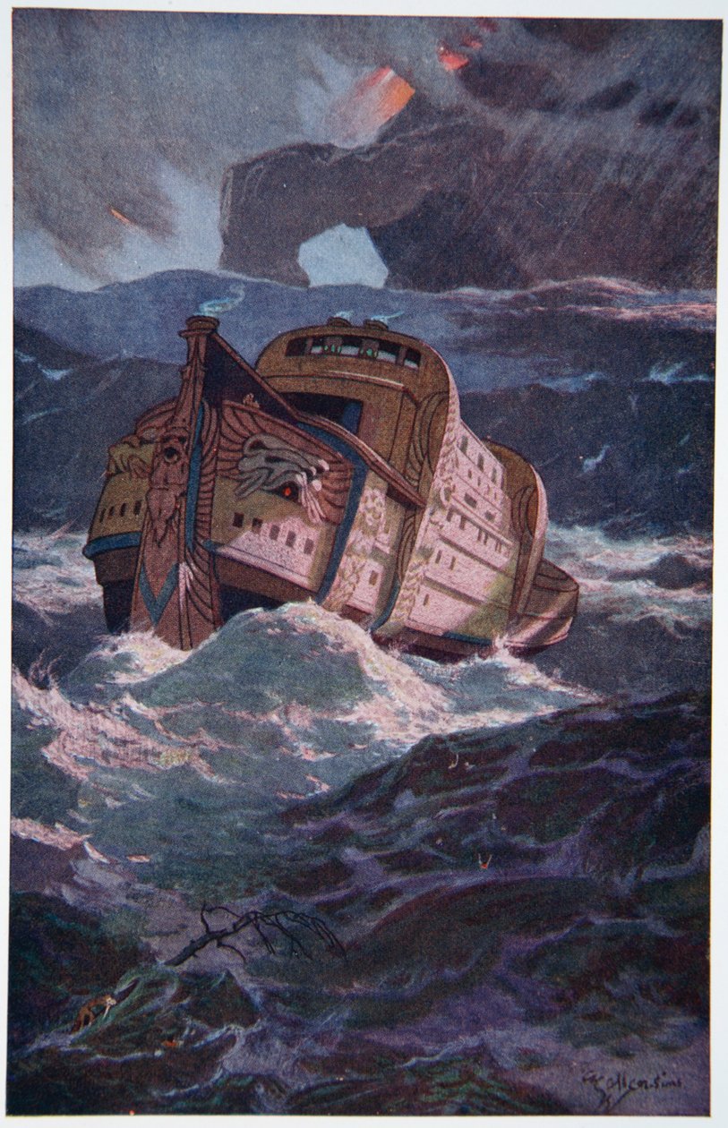 „Potop babiloński”, 1915. autorstwa Ernest Wellcousins