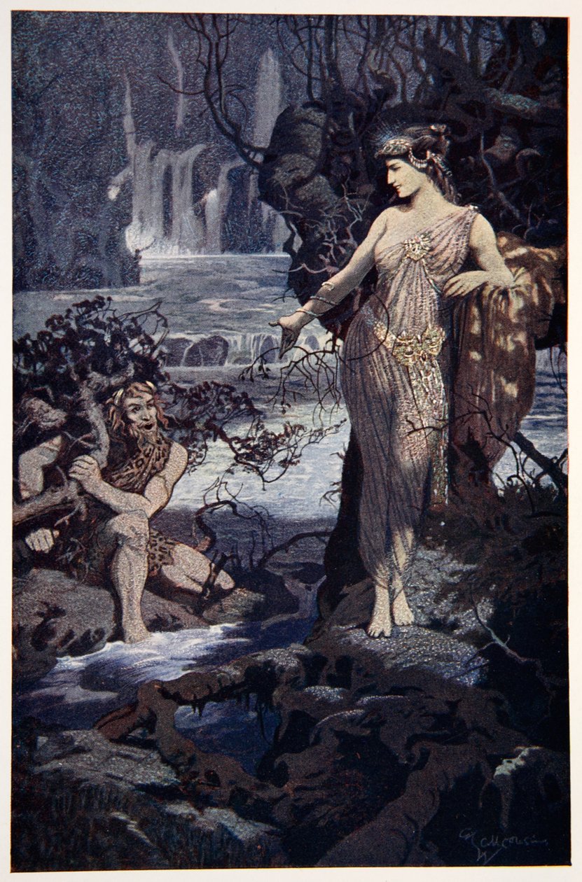 „Kuszenie Ea-Baniego”, 1915. autorstwa Ernest Wellcousins