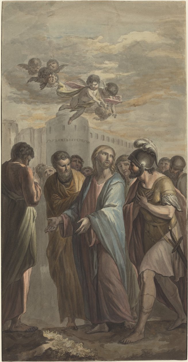 Chrystus z apostołami i rzymskim żołnierzem autorstwa Ernest Zacharias Platner