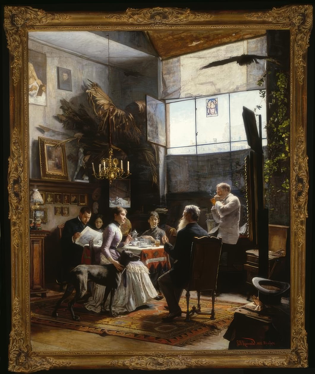 E. Hirschler-Kunwald, W pracowni / malarstwo, 1888 autorstwa Ernestine Hirschler Kunwald