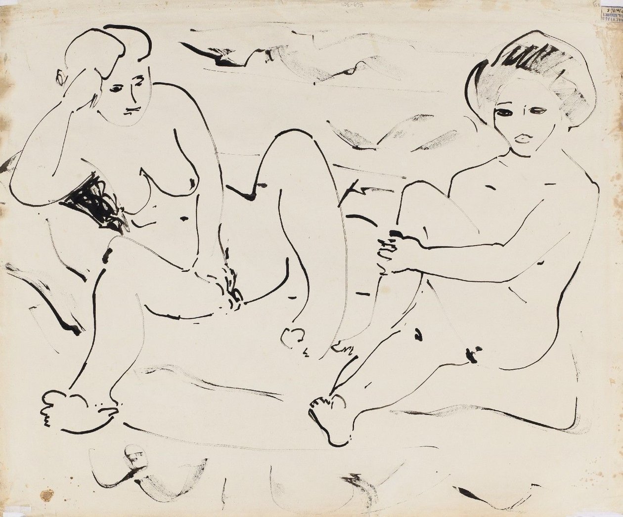Akt (w kierunku) autorstwa Ernst Ludwig Kirchner
