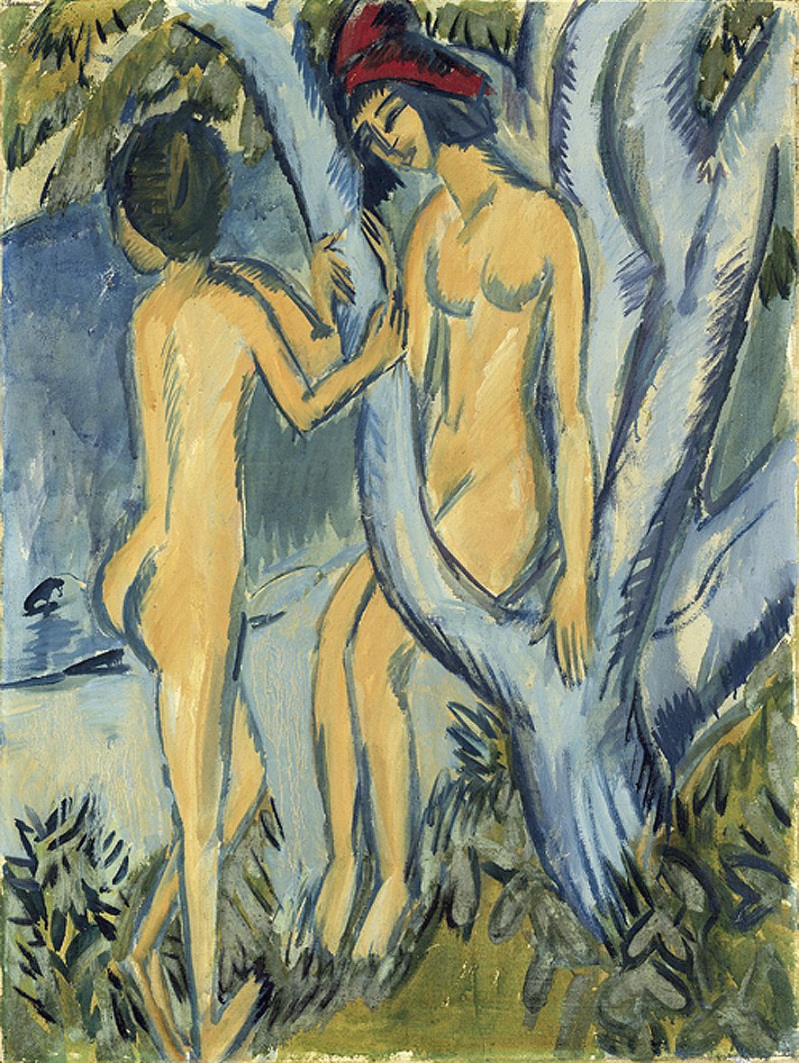 Akty na drzewie autorstwa Ernst Ludwig Kirchner