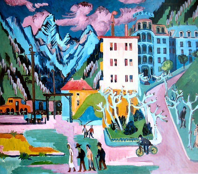 Dworzec kolejowy w Davos autorstwa Ernst Ludwig Kirchner