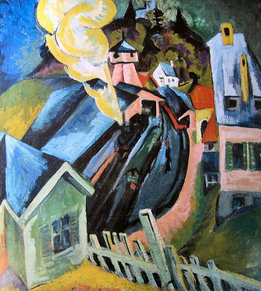 Dworzec kolejowy Königstein autorstwa Ernst Ludwig Kirchner