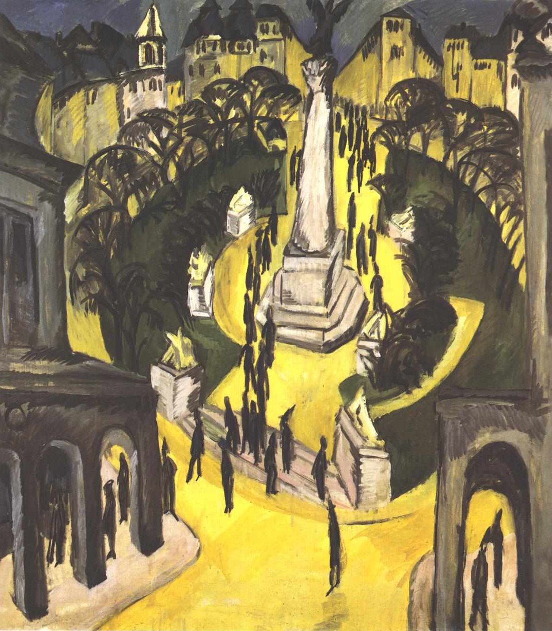 Plac Belle Aliance w Berlinie autorstwa Ernst Ludwig Kirchner