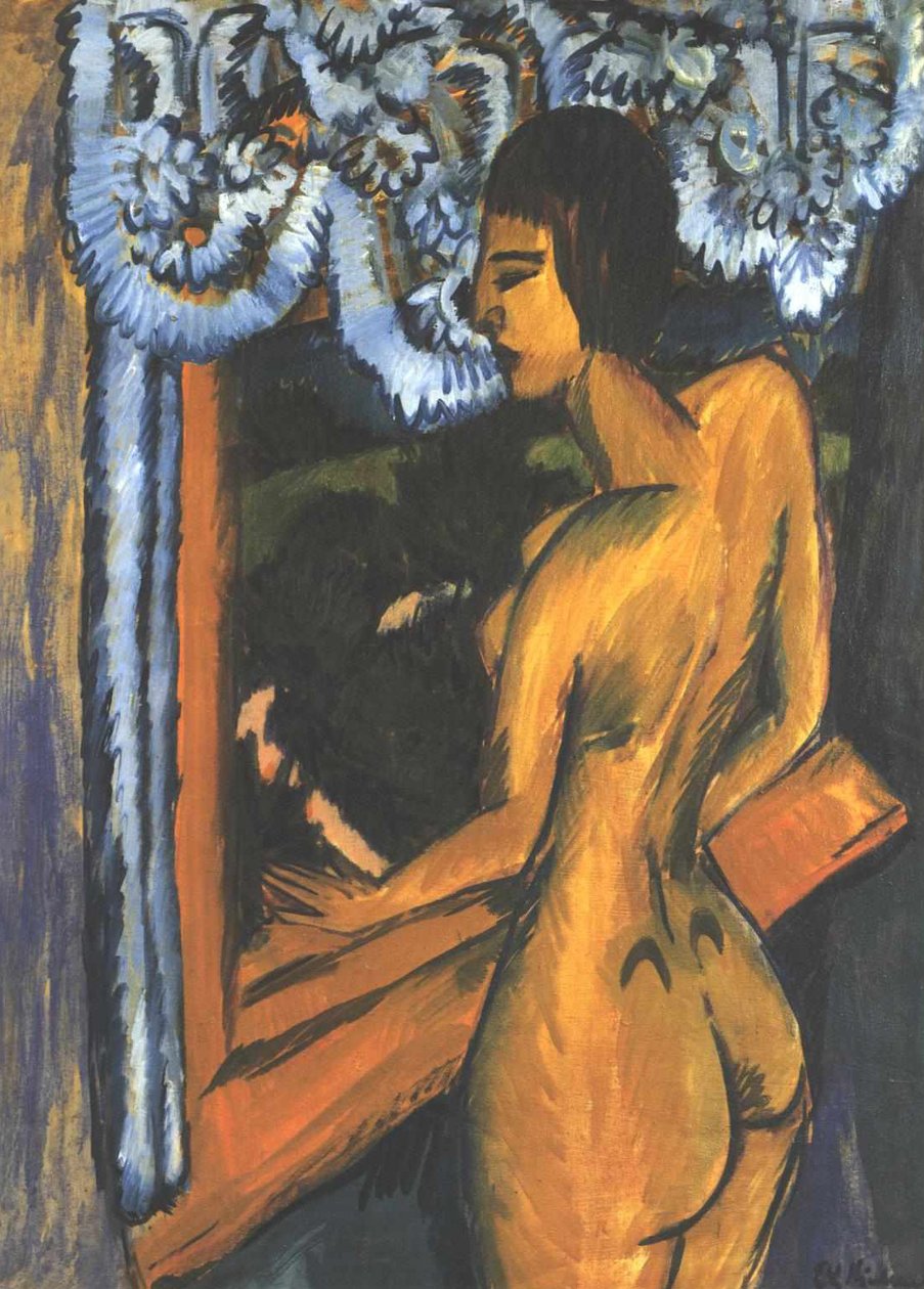 Brązowy akt w oknie autorstwa Ernst Ludwig Kirchner