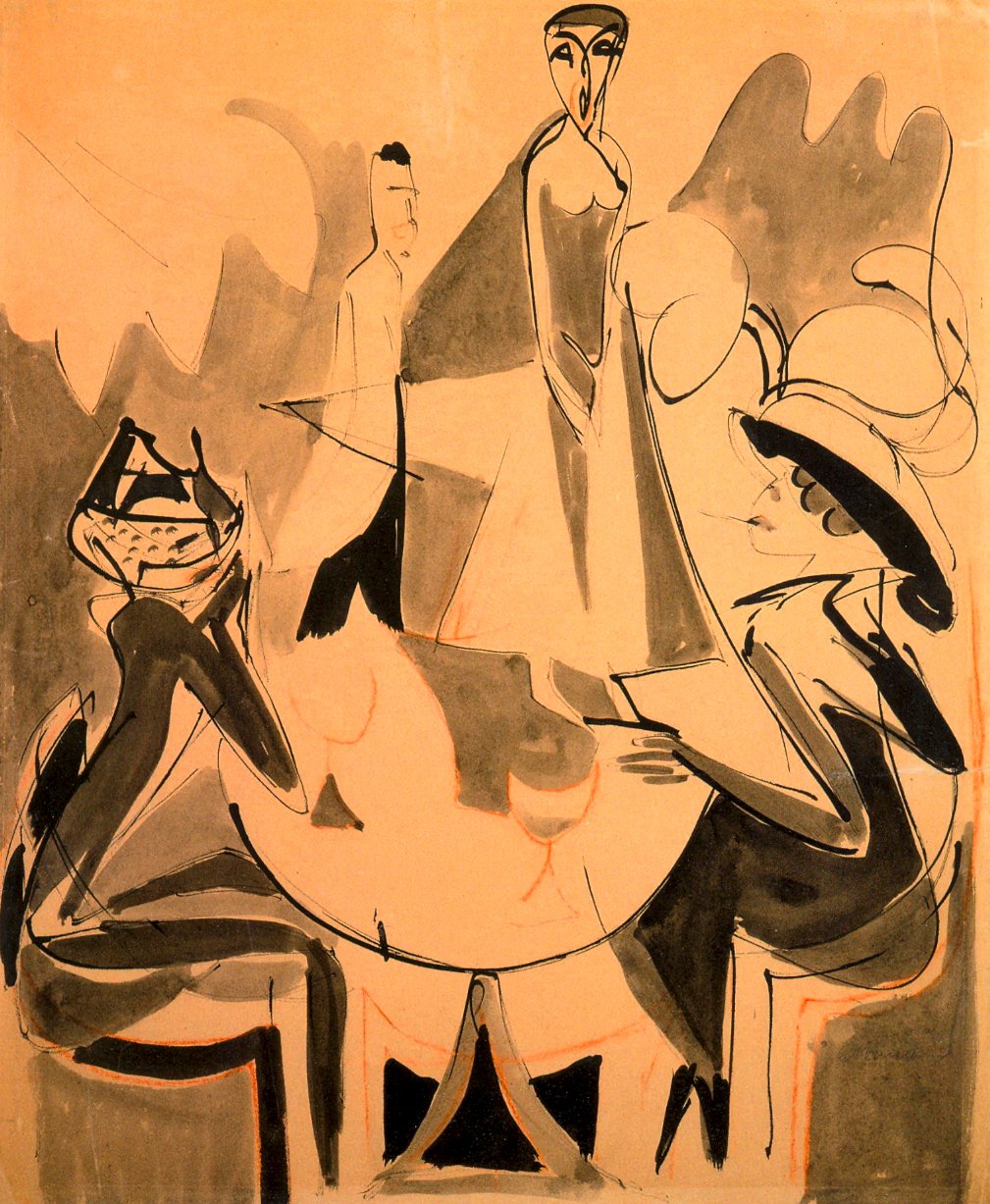 Kawiarnia Chantant II autorstwa Ernst Ludwig Kirchner