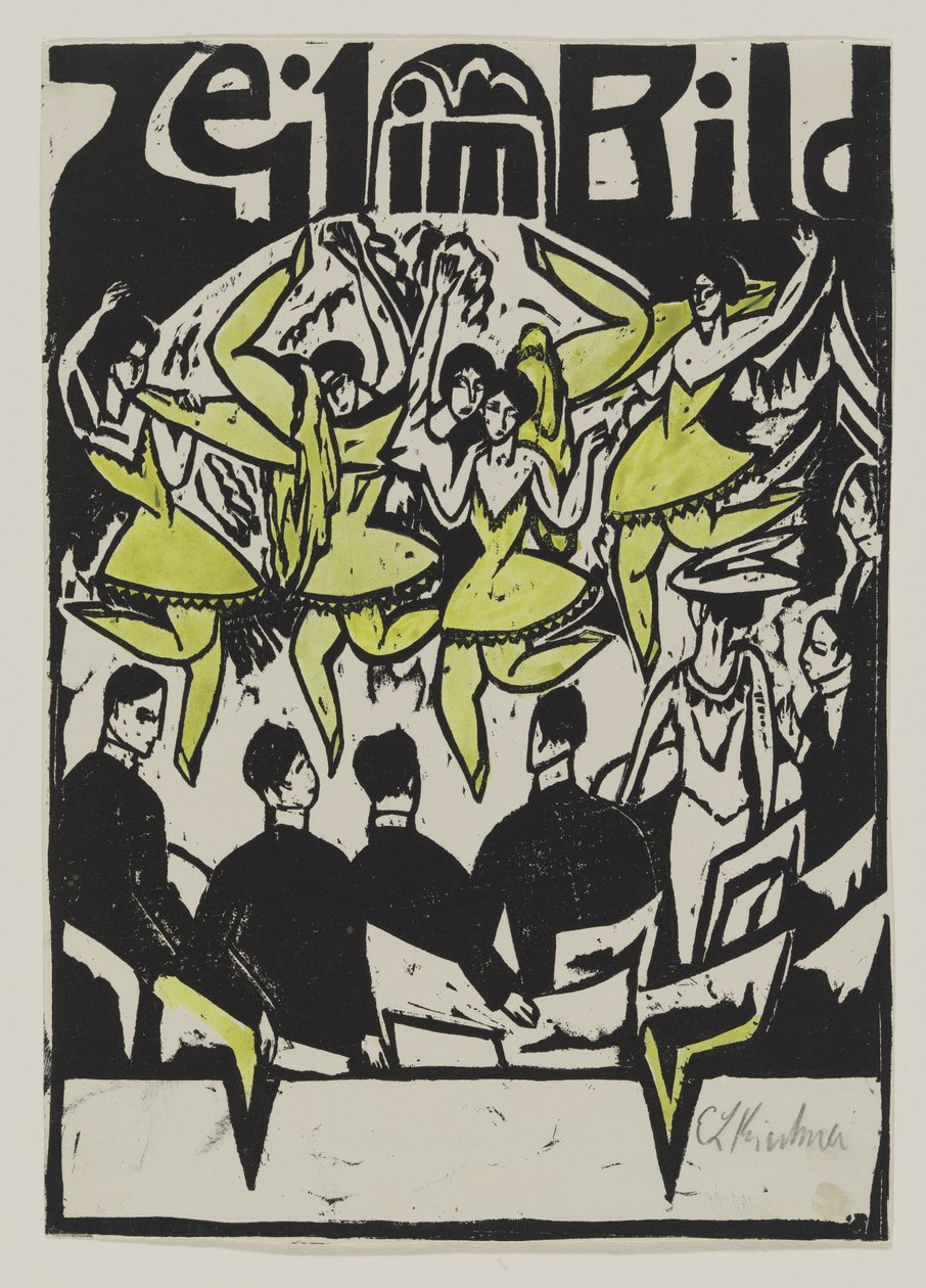 Tancerze w lodowym pałacu, 1912 autorstwa Ernst Ludwig Kirchner