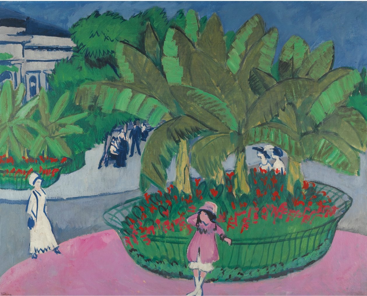 Boskett, Albertplatz w Dreźnie autorstwa Ernst Ludwig Kirchner