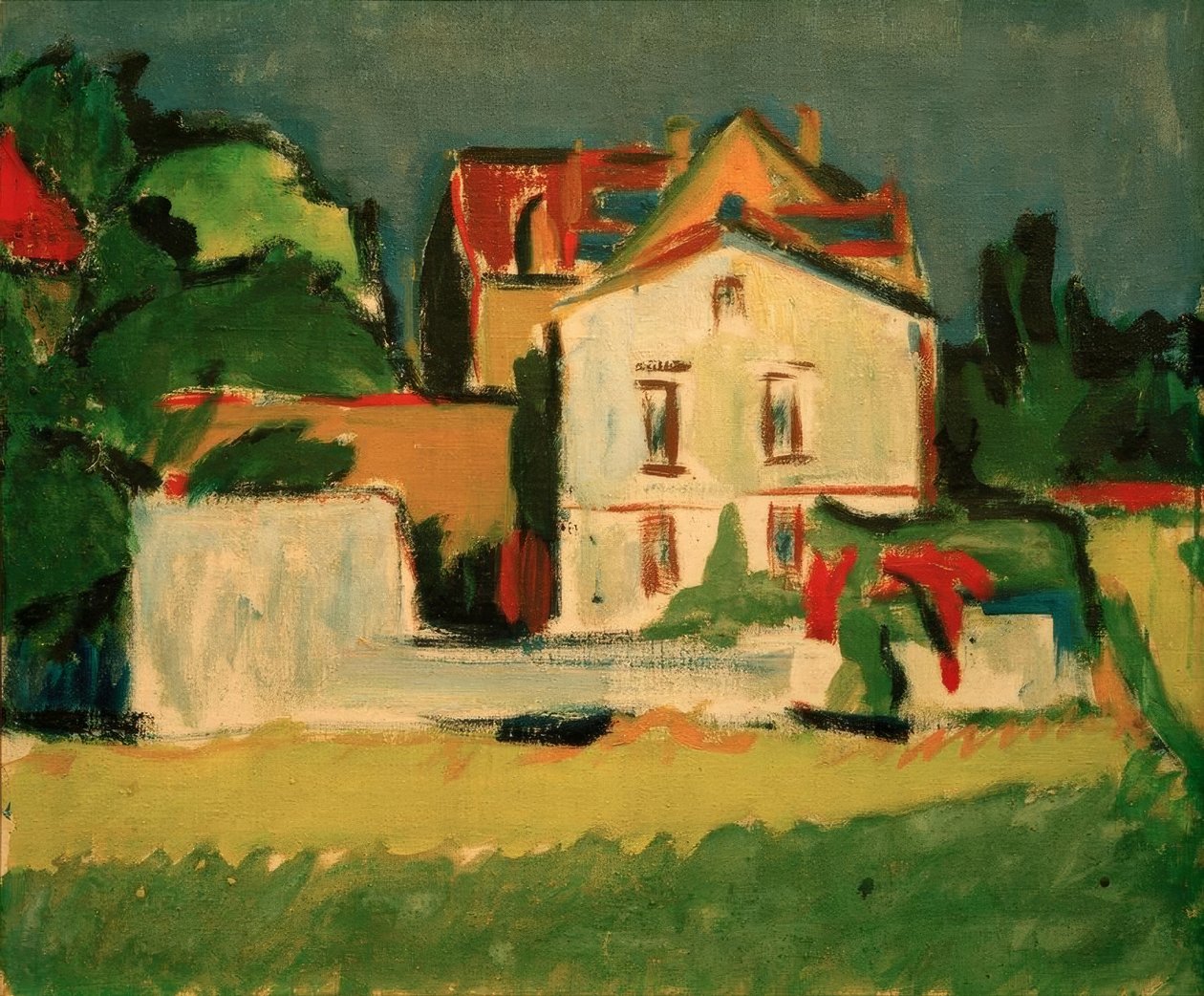 Biały Dom (Dom Moritzburga) autorstwa Ernst Ludwig Kirchner