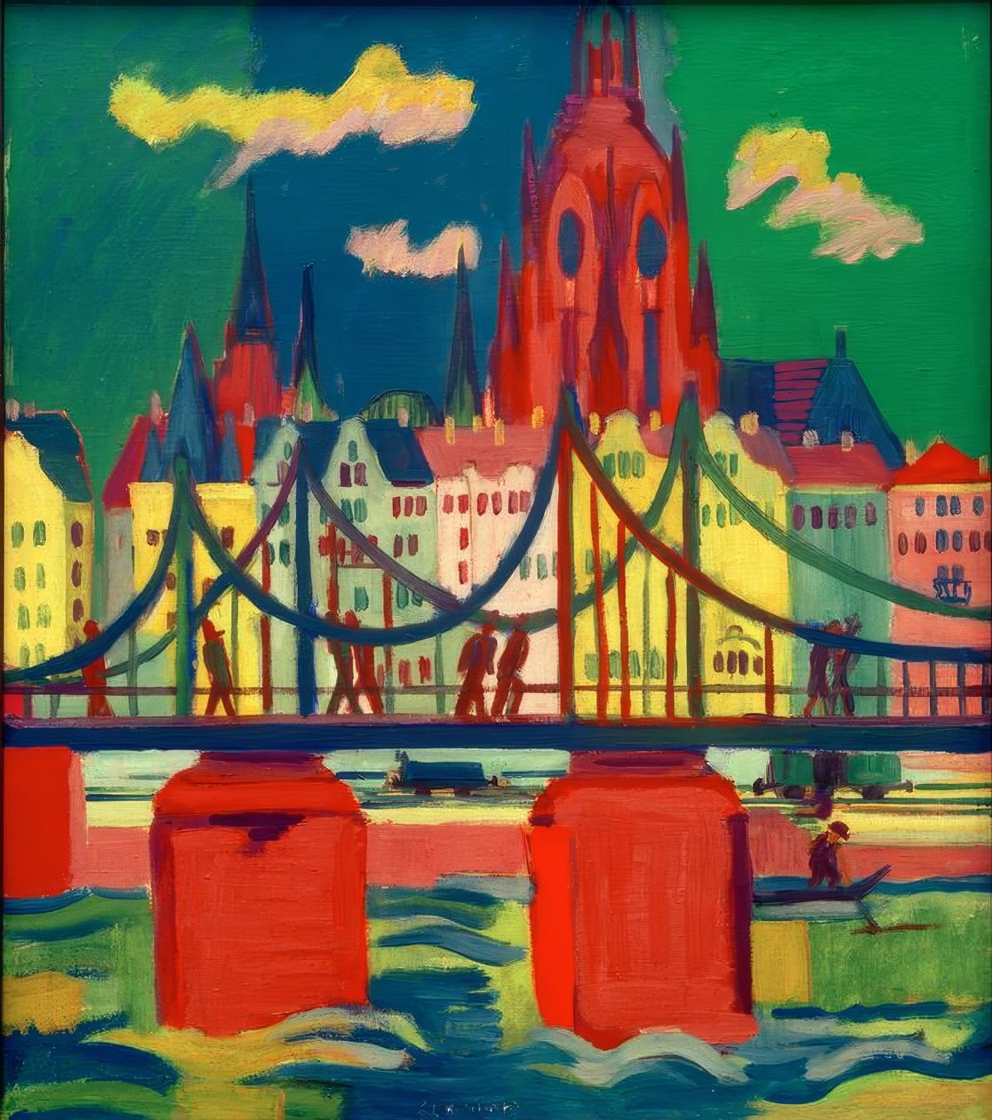 Katedra we Frankfurcie autorstwa Ernst Ludwig Kirchner