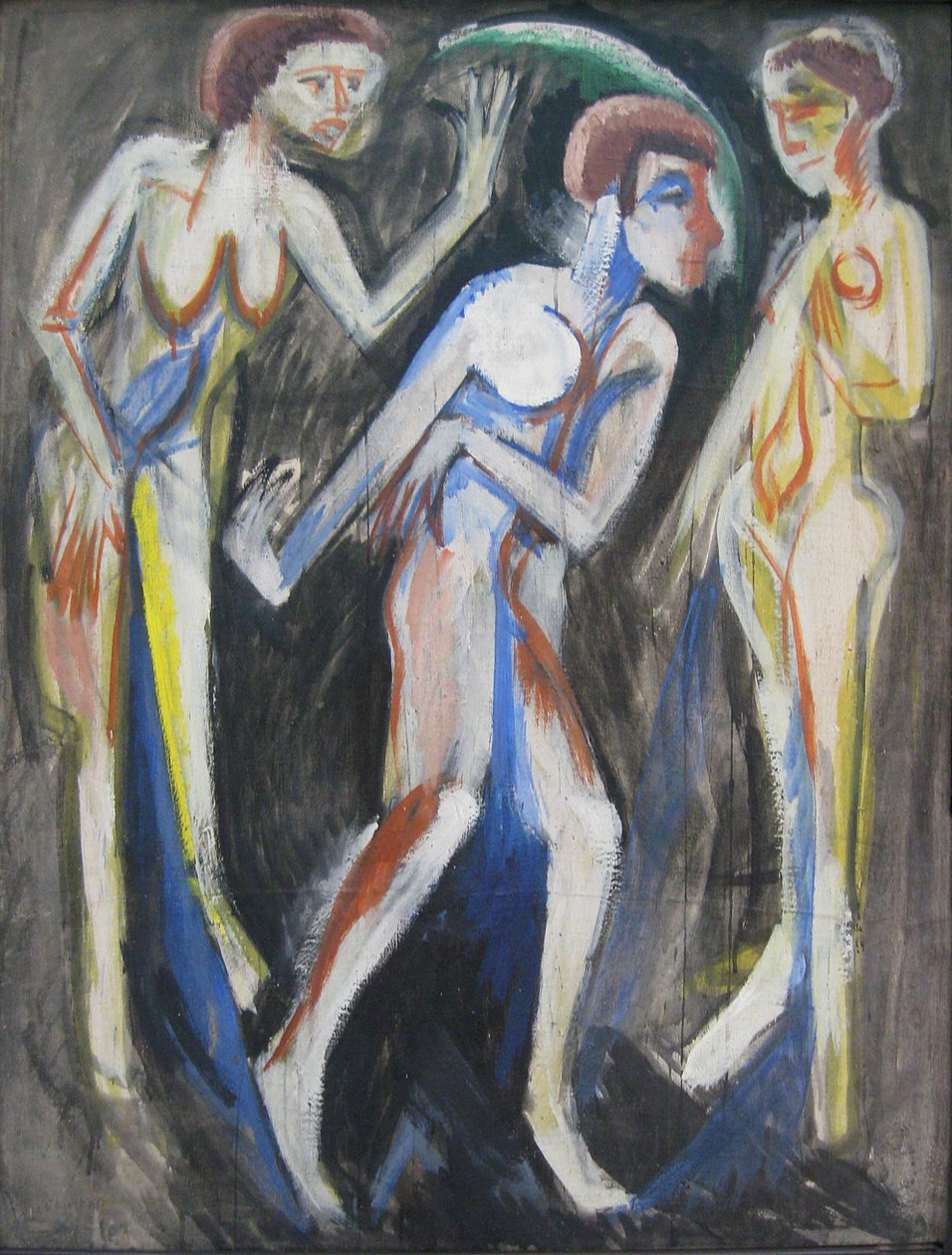Taniec między kobietami autorstwa Ernst Ludwig Kirchner