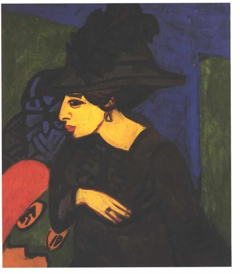 Dodo z kapeluszem z piór autorstwa Ernst Ludwig Kirchner