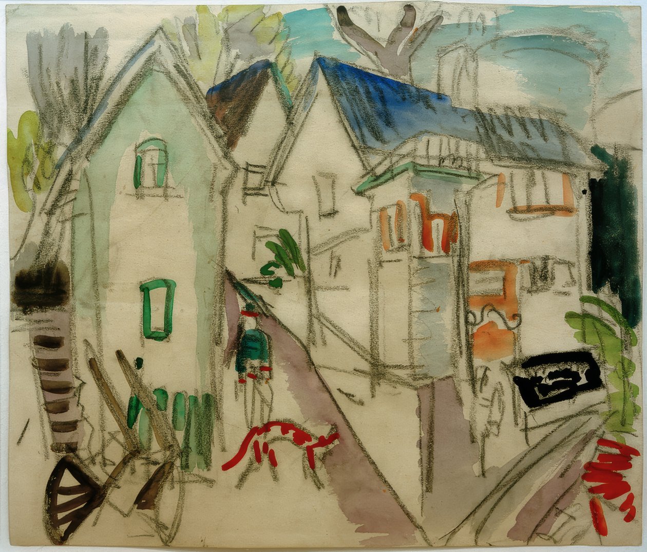 Wiejska ulica w Taunus w pobliżu Koenigstein autorstwa Ernst Ludwig Kirchner