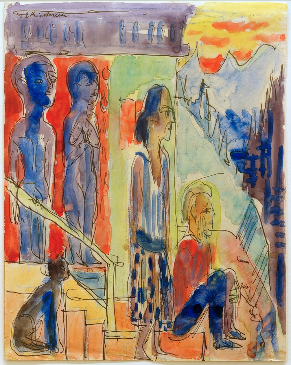 E.L.Kirchner, Przed wschodem słońca autorstwa Ernst Ludwig Kirchner