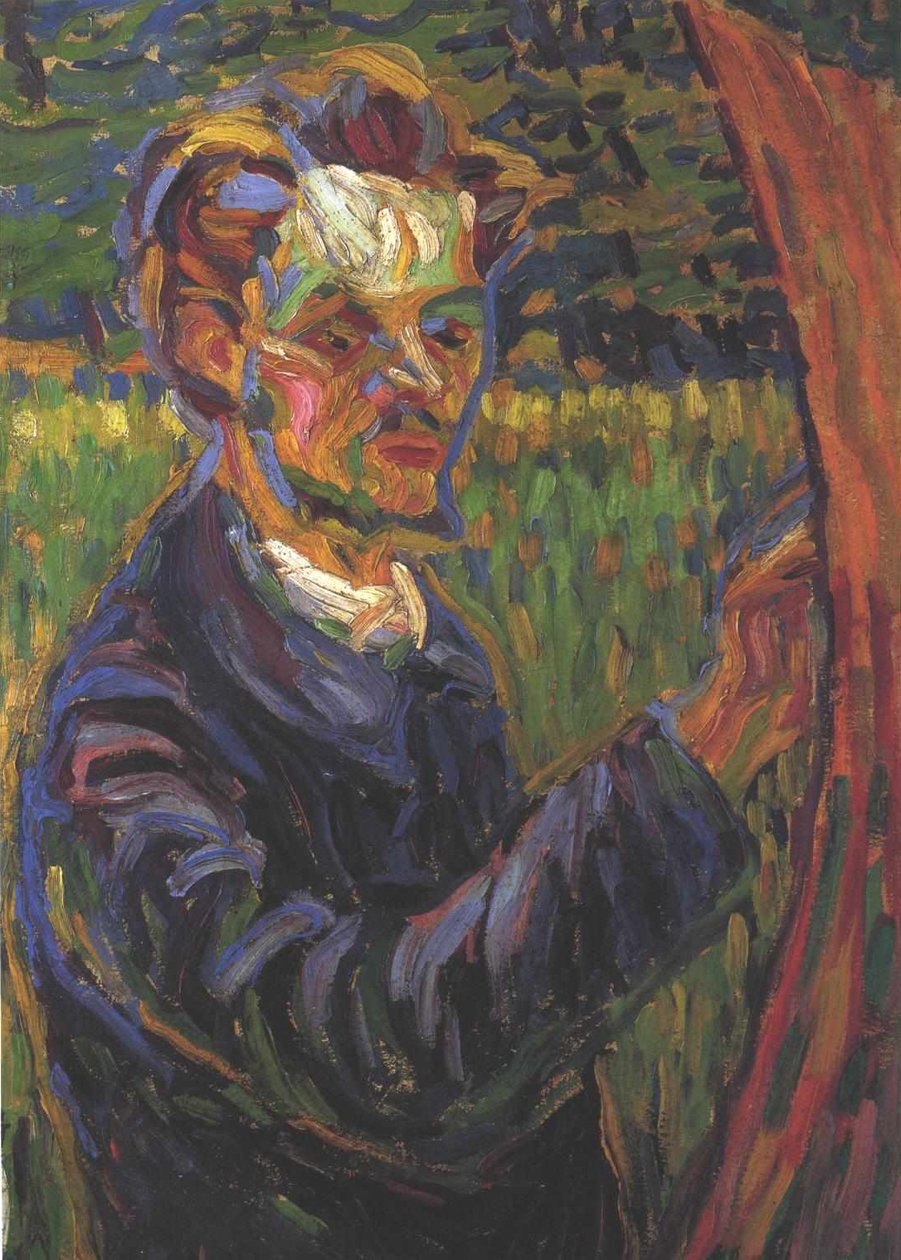 Erich Heckel przy sztalugach autorstwa Ernst Ludwig Kirchner