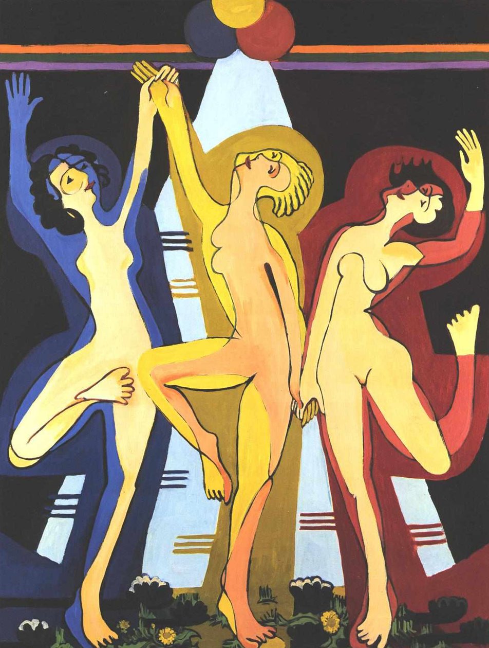 Taniec kolorów autorstwa Ernst Ludwig Kirchner