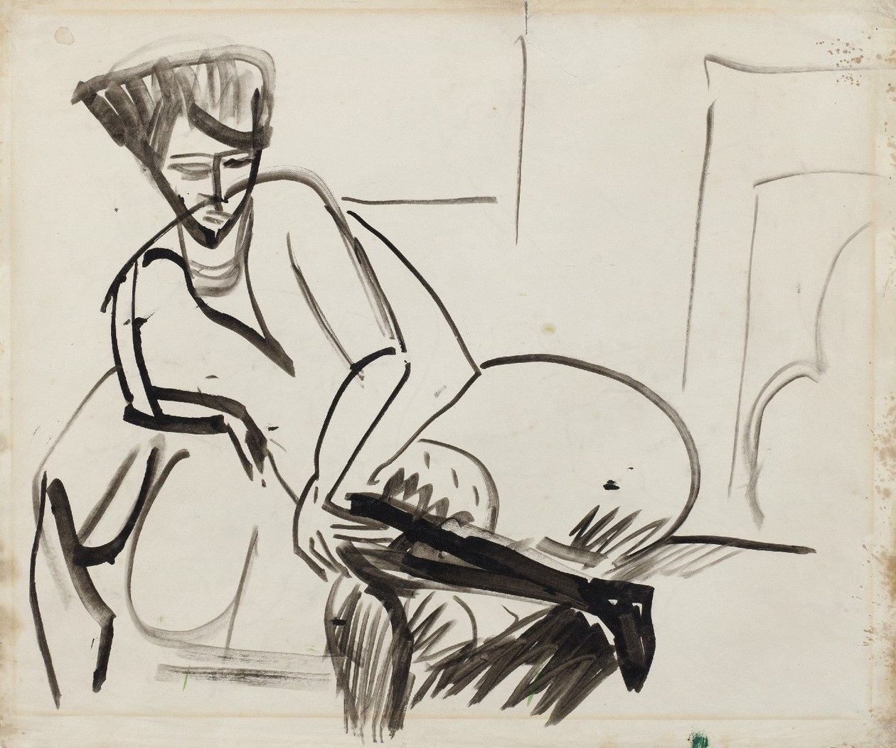 Kobieta na kanapie autorstwa Ernst Ludwig Kirchner