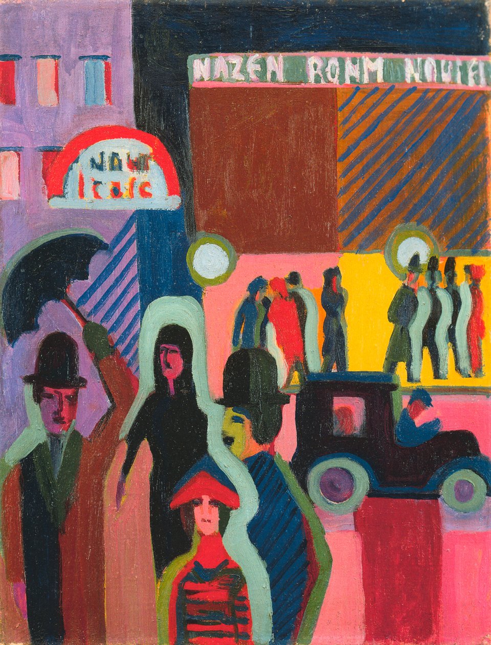 Dom towarowy w deszczu autorstwa Ernst Ludwig Kirchner