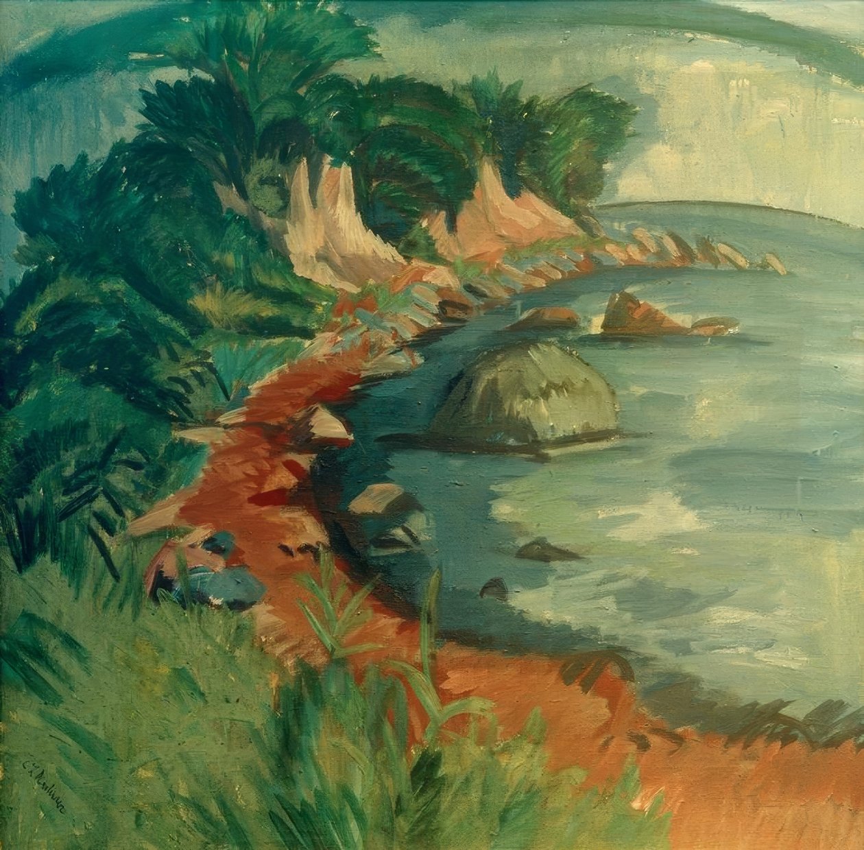Wybrzeże w Fehmarn autorstwa Ernst Ludwig Kirchner
