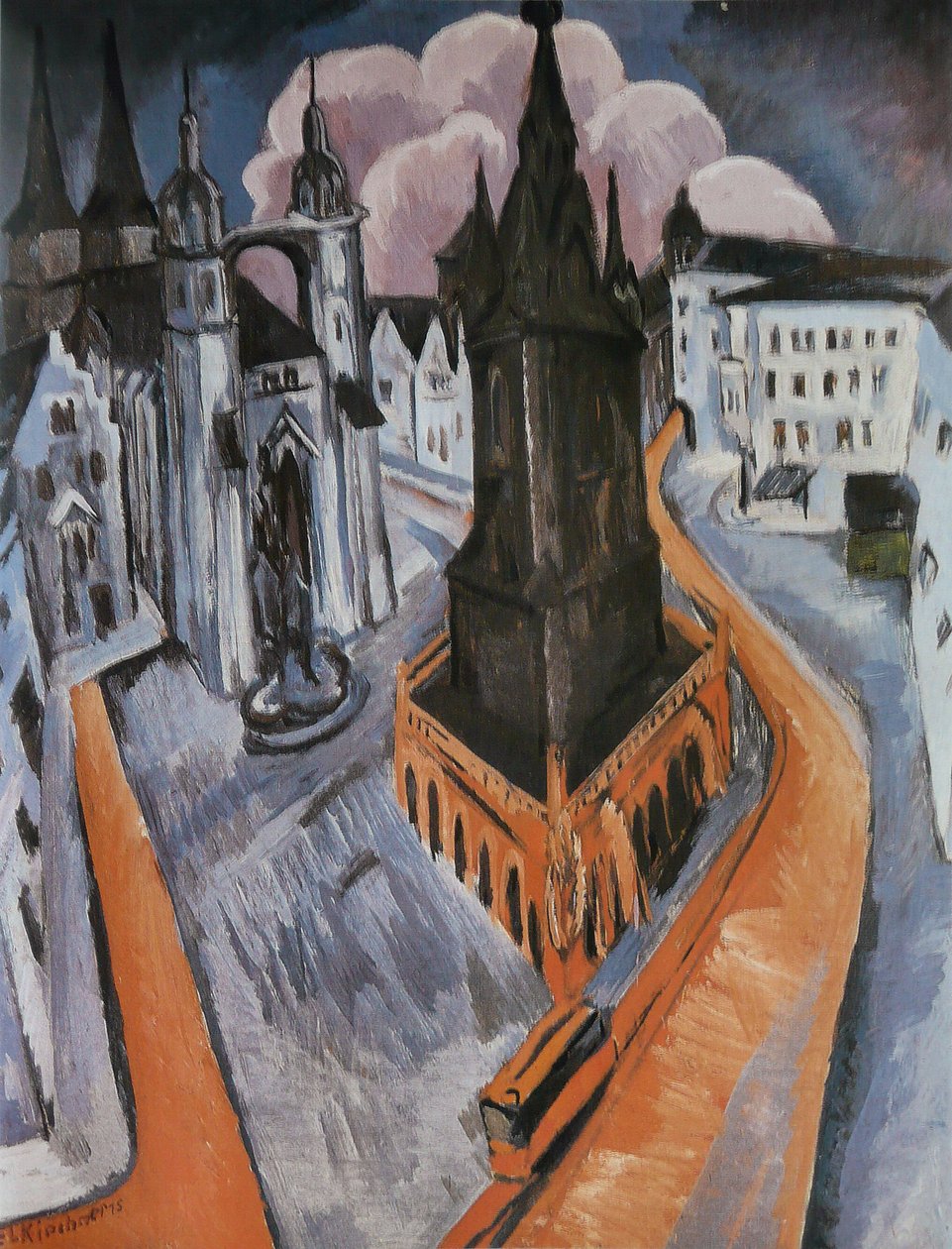 Czerwona Wieża autorstwa Ernst Ludwig Kirchner